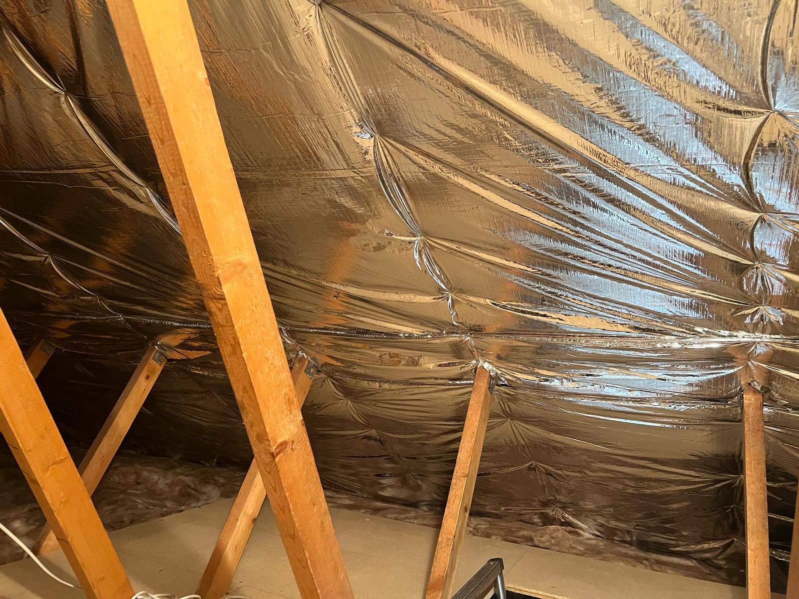 Loft space with SuperQuilt insulation installed