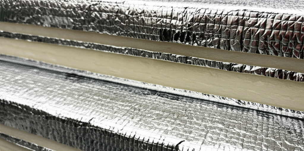 Detailed view of SuperQuilt insulation installation technique - Easy-Sprayaway Scotland